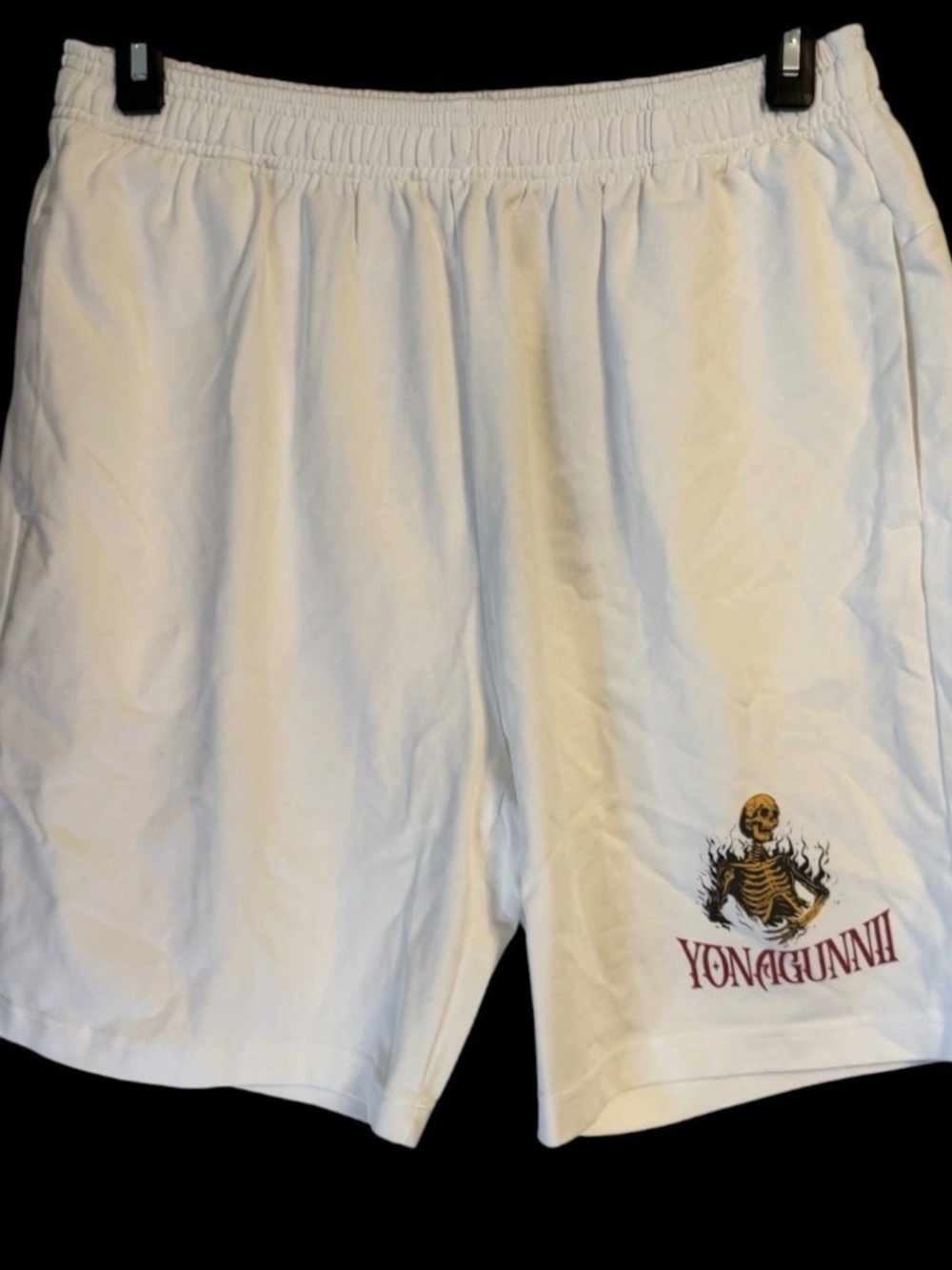 YGN White Sweat Shorts 4XL See measurements !!- Runs Small See Measurement.